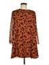 Kimchi Blue 100% Polyester Print Brown Casual Dress Size M - photo 1