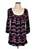 Elle Purple 3/4 Sleeve Blouse Size L - photo 1