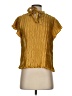 Ellison 100% Polyester Gold Short Sleeve Blouse Size S - photo 1