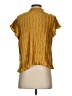 Ellison 100% Polyester Gold Short Sleeve Blouse Size S - photo 2