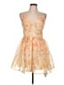 Cider 100% Polyester Paisley Orange Cocktail Dress Size L - photo 1