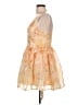 Cider 100% Polyester Paisley Orange Cocktail Dress Size L - photo 5