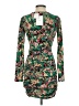 A.L.C. Print Green Cocktail Dress Size XS - photo 2