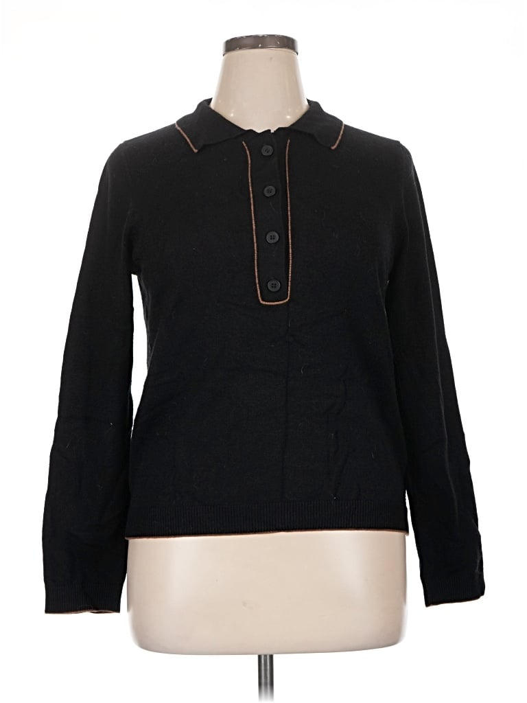 Pre-owned Max Studio Pullover Sweater In Black