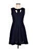 En Focus Studio Chevron-herringbone Blue Cocktail Dress Size 6 - photo 1