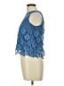 Sans Souci Blue Sleeveless Blouse Size L - photo 5