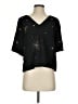 Ann Taylor LOFT 100% Polyester Stars Black Short Sleeve Blouse Size S - photo 1