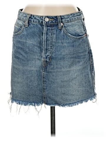 We the Free Denim Skirt (view 1)