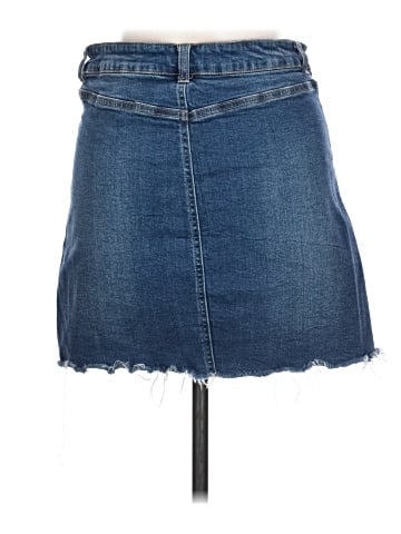Black Label by C'est Toi Denim Skirt (view 2)