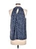 Ramy Brook 100% Polyester Print Blue Sleeveless Blouse Size M - photo 2