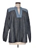 Lands' End 100% Cotton Blue Long Sleeve Blouse Size M - photo 1