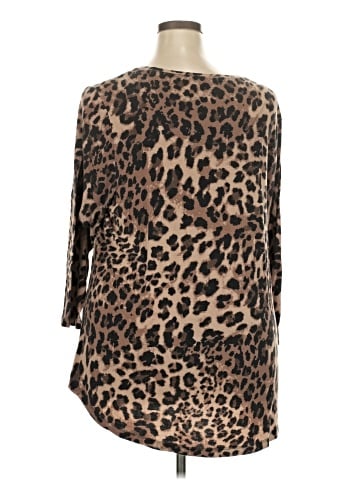 JM Collection 3/4 Sleeve Top (view 2)