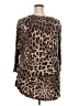 JM Collection Animal Print Brown 3/4 Sleeve Top Size 3X - photo 2
