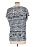 Liz Claiborne Chevron-herringbone Blue Short Sleeve Blouse Size L - photo 2