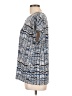Liz Claiborne Chevron-herringbone Blue Short Sleeve Blouse Size L - photo 5