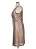 Donna Ricco Metallic Metallic Tan Cocktail Dress Size 16 - photo 5