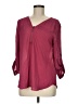 Maurices 100% Polyester Burgundy 3/4 Sleeve Blouse Size M - photo 1