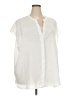ELOQUII Ivory Short Sleeve Blouse Size 26 - photo 1