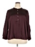 CeCe 100% Polyester Burgundy 3/4 Sleeve Blouse Size 2X - photo 1