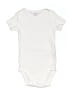 Carter's 100% Cotton Solid Ivory Short Sleeve Onesie 9-12 MO / 12 MO - photo 1