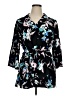 Lane Bryant 100% Polyester Black 3/4 Sleeve Blouse Size 14 - 16 Plus - photo 1