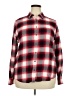 Lands' End 100% Baumwolle Plaid Red Long Sleeve Button-Down Shirt Size 18 - photo 1