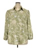 Tuckernuck 100% Polyester Floral Green 3/4 Sleeve Blouse Size 3X - photo 1