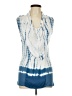 XCVI Blue Sleeveless Blouse Size L - photo 1