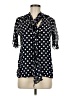 Reiss 100% Viscose Polka Dots Black 3/4 Sleeve Blouse Size 6 - photo 1