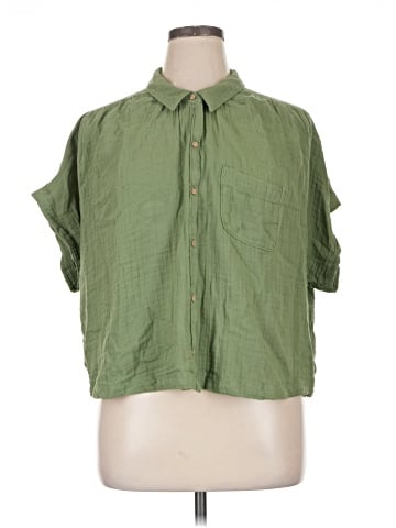 Old Navy 3/4 Sleeve Button-Down Shirt (view 1)