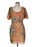 Glam 100% Polyester Orange Casual Dress Size M - photo 1