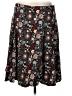 Christopher & Banks Paisley Black Casual Skirt Size 12 - photo 1