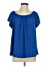 Kim & Cami Blue Short Sleeve Blouse Size L - photo 1