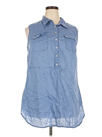 Avenue Sleeveless Button-Down Shirt (view 1)
