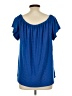 Kim & Cami Blue Short Sleeve Blouse Size L - photo 2