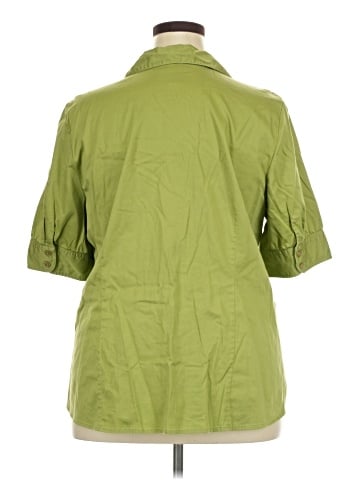 Lane Bryant 3/4 Sleeve Button-Down Shirt (view 2)