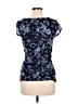 Halogen 100% Nylon Blue Short Sleeve Top Size M - photo 2