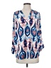 Renee C. Blue 3/4 Sleeve Blouse Size XS - photo 1