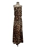 Boston Proper Animal Print Brown Casual Dress Size XS - photo 1