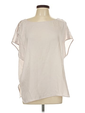 Vince. Short Sleeve Silk Top (view 1)