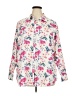 Lands' End 100% Baumwolle Floral Pink Long Sleeve Button-Down Shirt Size 22w - photo 1