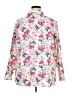 Lands' End 100% Baumwolle Floral Pink Long Sleeve Button-Down Shirt Size 22w - photo 2