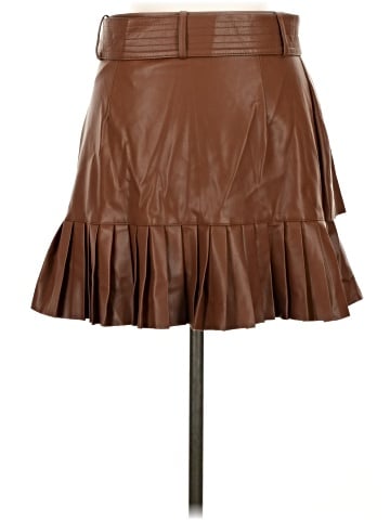 Zara Faux Leather Skirt (view 2)