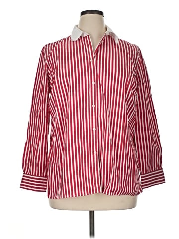 Lauren by Ralph Lauren 3/4 Sleeve Button-Down Shirt (view 1)