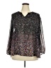 Fun2Fun 100% Polyester Silver 3/4 Sleeve Blouse Size 3XL - photo 1
