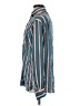 Le Superbe 100% Polyester Stripes Teal Long Sleeve Blouse Size 6 - photo 5