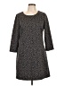 Originality Animal Print Gray Casual Dress Size L - photo 1