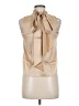 LILYSILK Tan Sleeveless Blouse Size M - photo 2