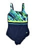Swimsuits for all Graphic Blue One Piece Swimsuit Size 18 - photo 1