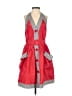Bill Blass 100% Silk Checkered-gingham Red Casual Dress Size 8 - photo 1